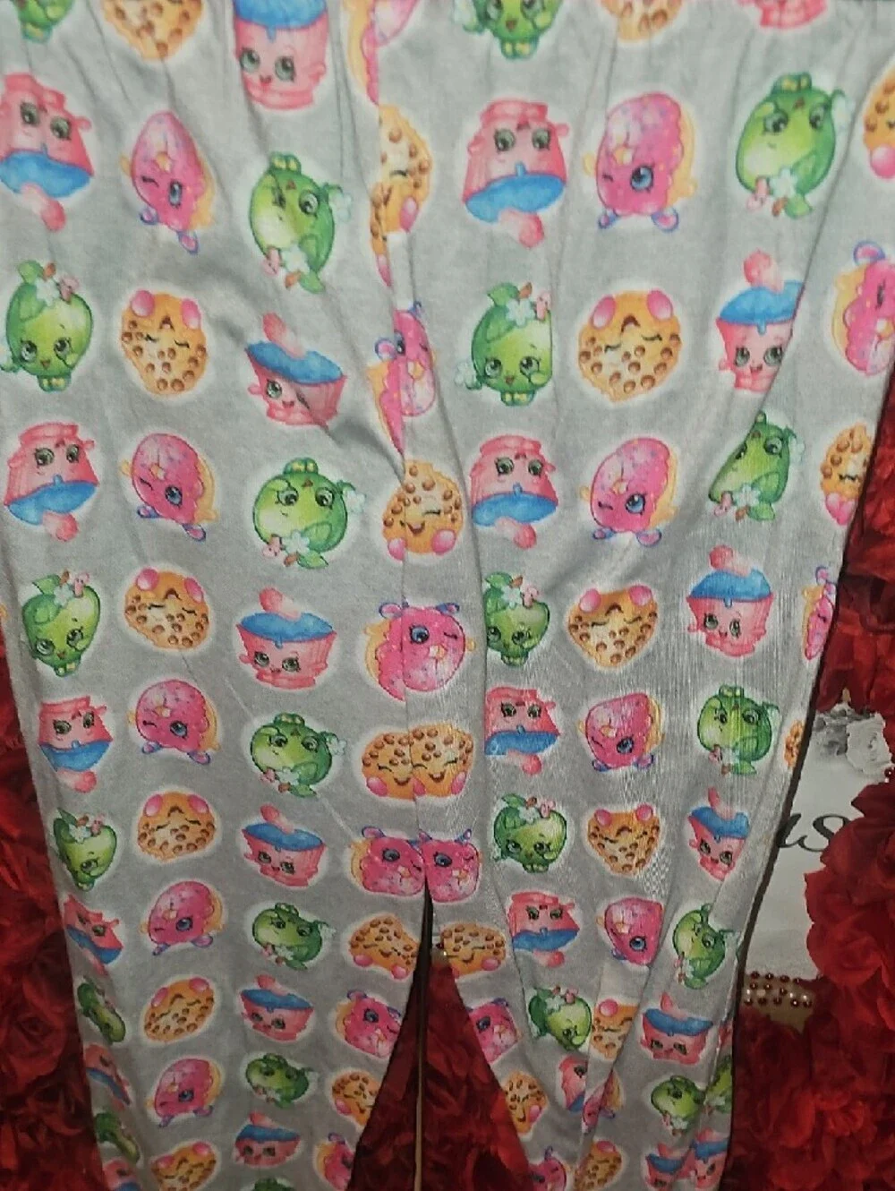 Shopkins Kids Gray Character Print Pajama Pants Size Large